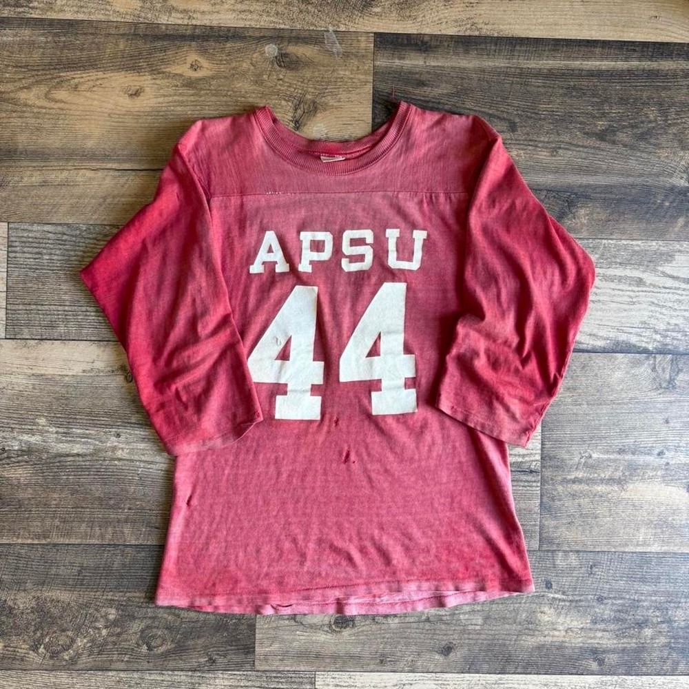 Vintage 1970s faded champion 100% Cotton APSU Jersey